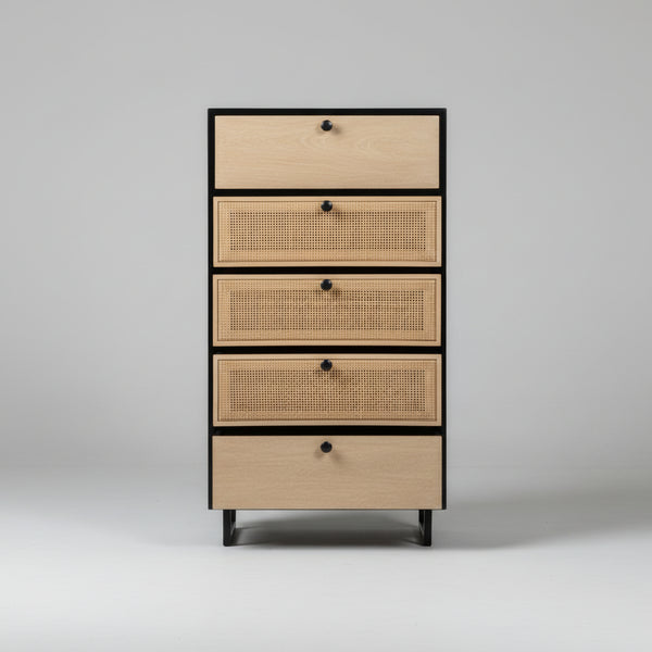 Auckland Rattan Chest Of 5 Drawers