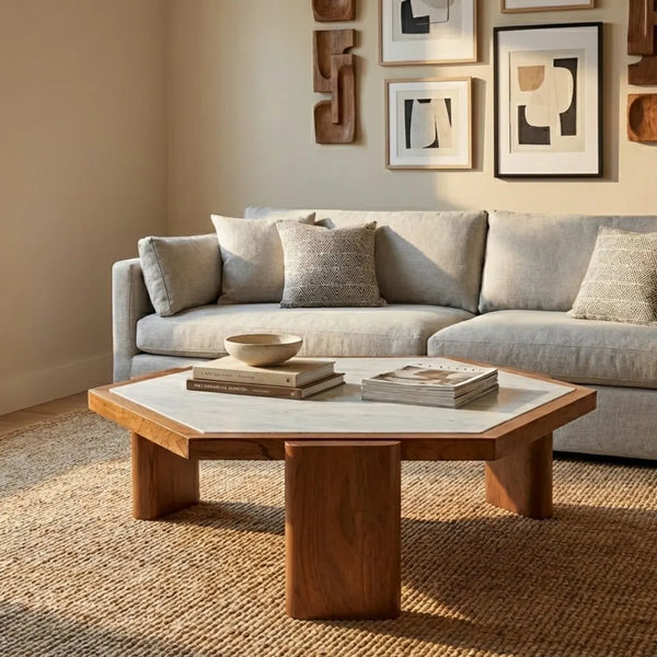 Aura Premium Natural Wood Coffee Table