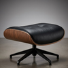 Austin Leatherette Lounge Chair With Foot Rest
