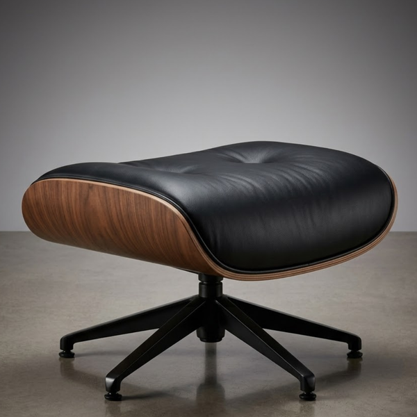 Austin Leatherette Lounge Chair With Foot Rest