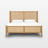 Berlin Solid Wood Rattan Cane Bed - All Sizes