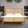 Berlin Solid Wood Rattan Cane Bed - All Sizes