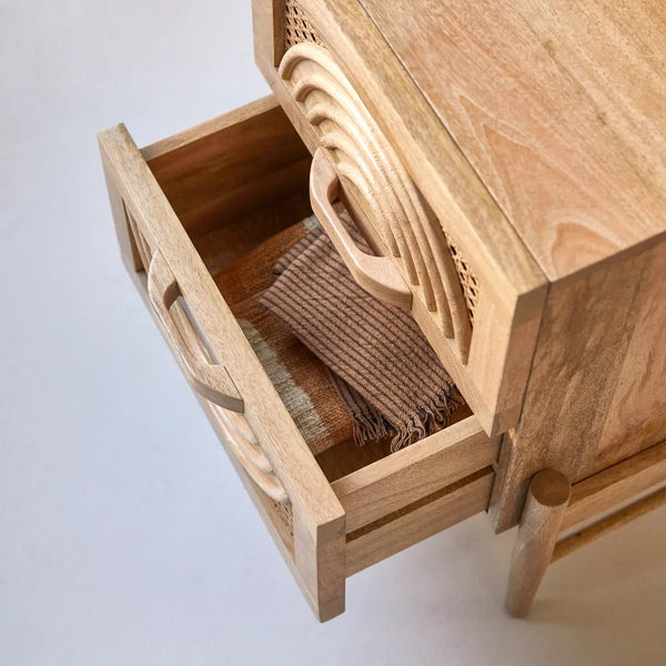 Hobart Rattan Bedside Table - READY TO SHIP