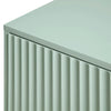 Modern Solid Wood Stripped Design Sideboard - Green finish