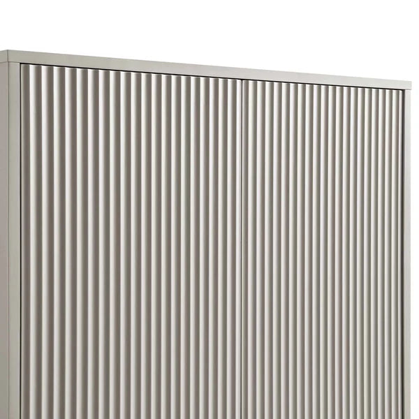 Solid Wood 2- Door Wardrobe - Taupe Finish