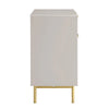 Modern Solid Wood 2- Door Cabinet With Drawers - Taupe Finish