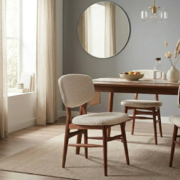 Balmain Solid Wood Dining Chair With Fabric