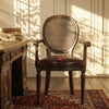 Bardon Classic Solid Wood Rattan Arm Chair