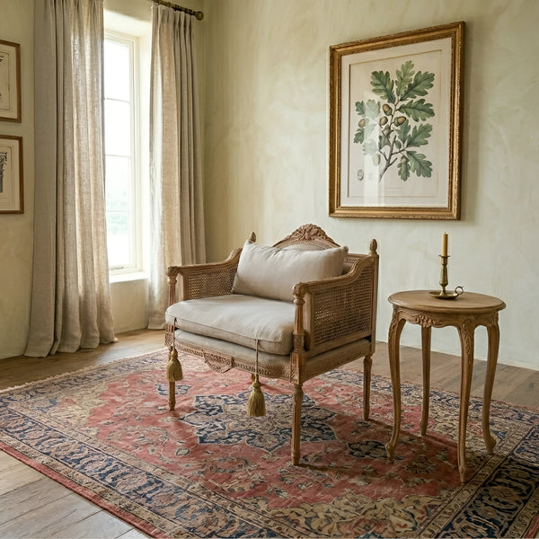 Bartica Solid Wood Rattan 1 Seater Sofa