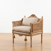 Bartica Solid Wood Rattan 1 Seater Sofa