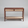 wood console table with drawers, wooden drawer console table