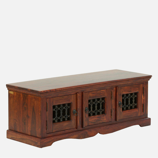 Bassonia Sheesham Wood Bench In Honey Oak Finish