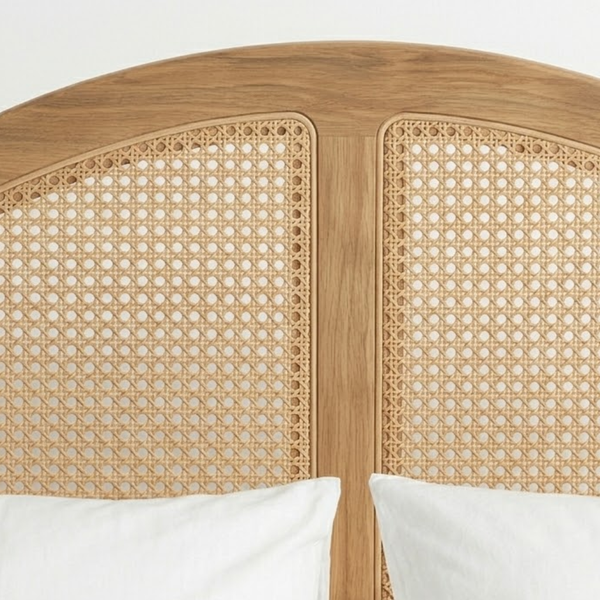 Beaufort Teak Wood Rattan Bed- All Sizes