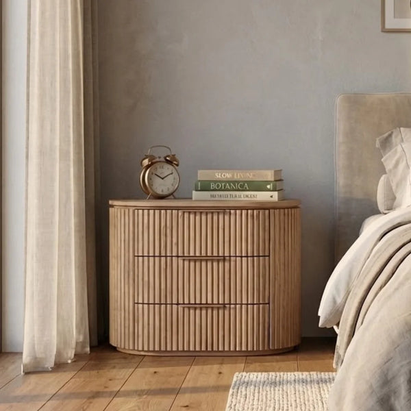 Bellevue Bedside Table With 3 Drawer