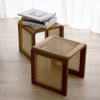 Berlin Solid Wood Rattan Side Table