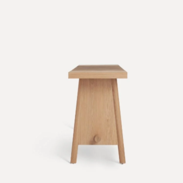 Bermejo Oak Wood & Leather Console Table