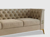 Chesterfield Premium Fabric Three Seater Sofa Grey
