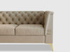 Chesterfield Premium Fabric Three Seater Sofa Grey