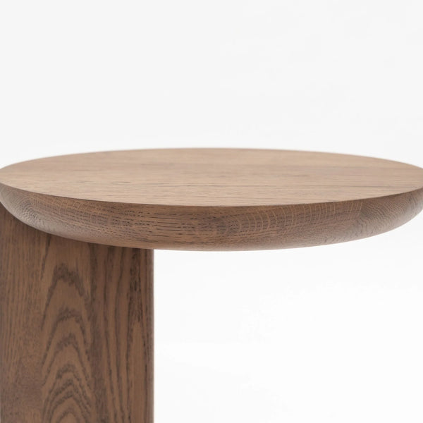 Biloela Oak Wood Round End Table