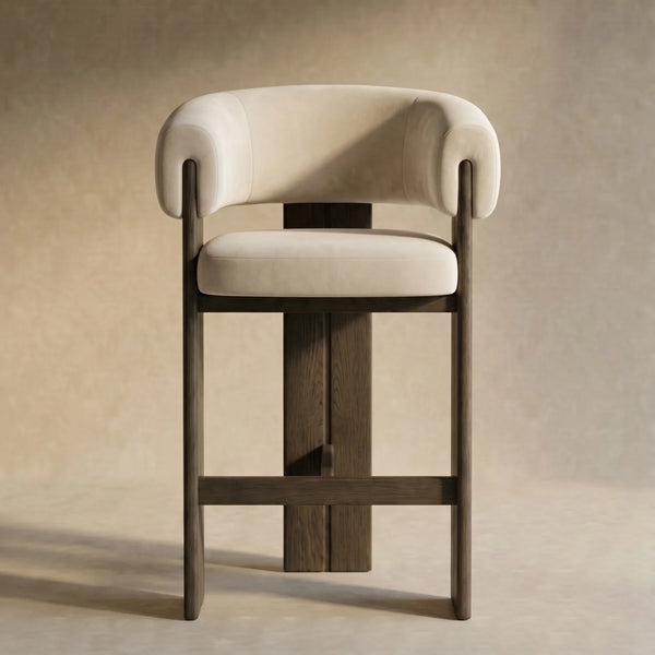 Bitola Modern Wooden Bar Chair (Single Chair)