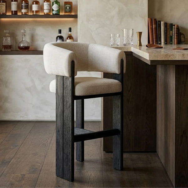 Bitola Modern Wooden Bar Chair (Single Chair)