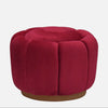 Bizana Tulip Fabric Ottoman in Red Colour