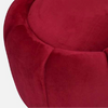 Bizana Tulip Fabric Ottoman in Red Colour
