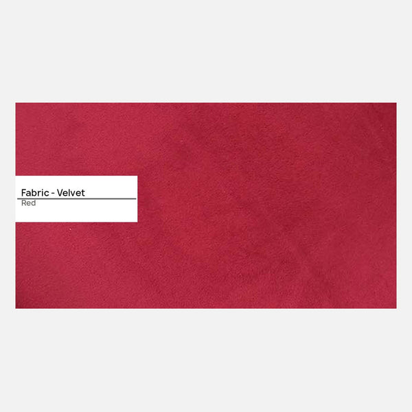 Bizana Tulip Fabric Ottoman in Red Colour