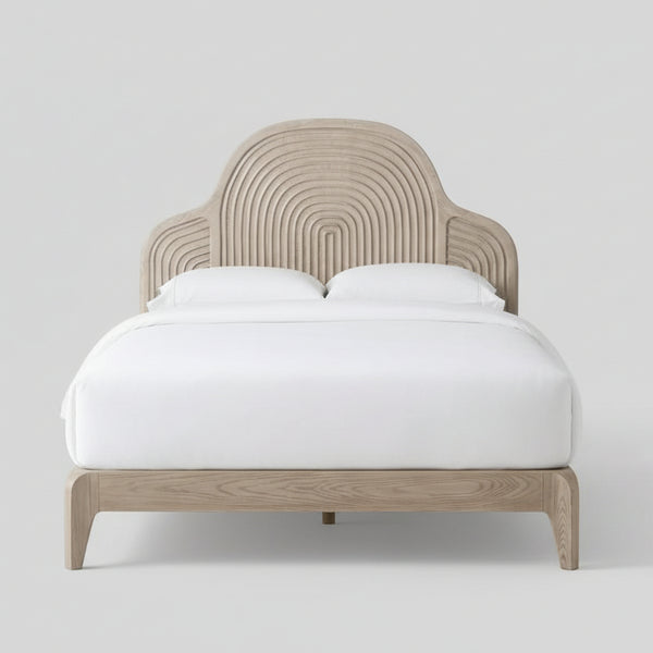 Bohemian Solid Wood Carved Bed – All Sizes