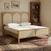 Bohemian Solid Wood Rattan Bed - All Sizes