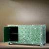 Bone Inlay Mother of Pearl Floral Sideboard