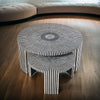 Bone Inlay Nesting Coffee Table Monochrome
