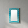 Bone Inlay Hallway Mirror - Honeycomb Pattern