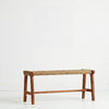 Bramley Classic Wood And Jute Woven Bench