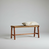 Bramley Classic Wood And Jute Woven Bench