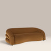 Brown sofa on a beige background