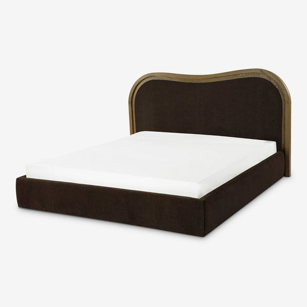 Brisbane Oak Wood Platform Bed-All Sizes