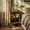 Bristol Cane Bedside Table In Sage