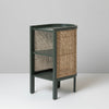 Bristol Cane Bedside Table In Sage