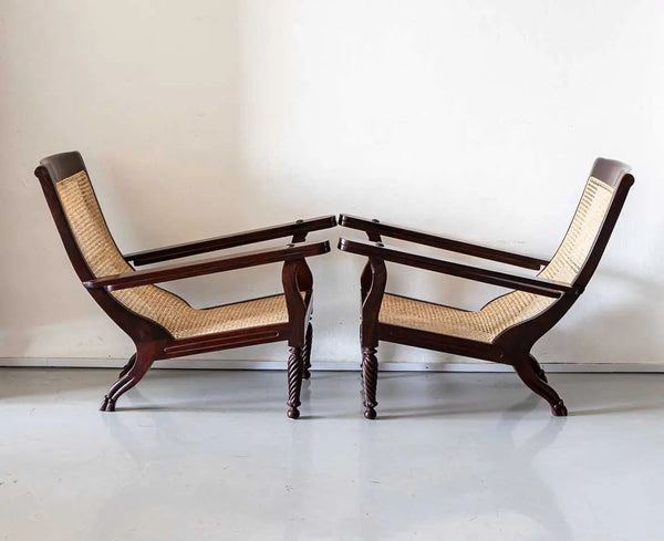 Traditional Classic Rattan Armchair with Cane