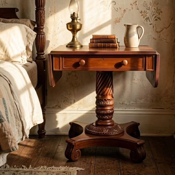 Bruges Teakwood Bed Side Tables With 1 Drawer