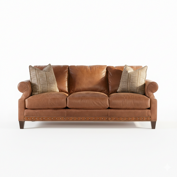 Bucharest 3 Seater Leather Sofa