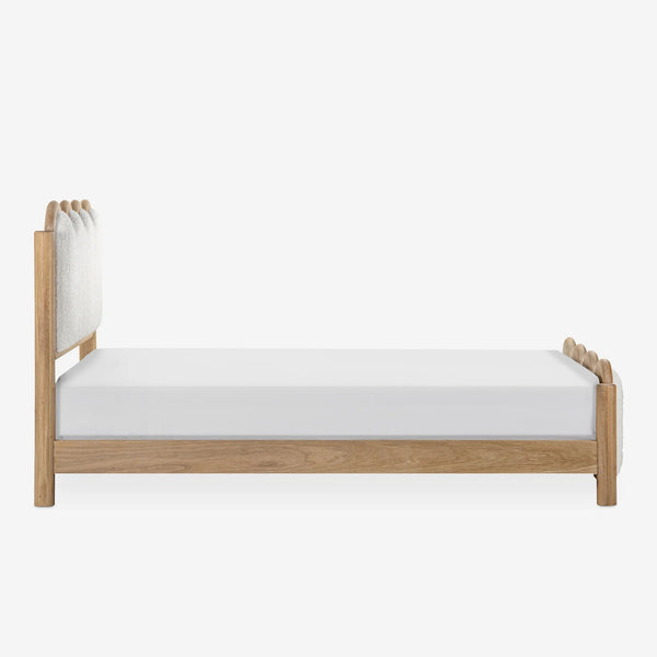 Burnie Oak Wood Platform Bed-All Sizes
