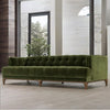 Modern 4 Seater Fabric Sofa - Green Finish