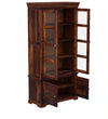 Classic Sheesham Wood Tall Crockery Unit in Provincial Teak Finish
