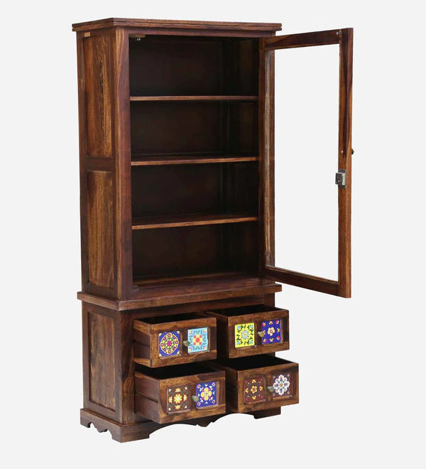 Classic Sheesham Wood Crockery Unit in Provincial Teak Finish