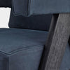 Camden Solid Wood Velvet Arm Chair With Arm Rest
