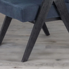 Camden Solid Wood Velvet Arm Chair With Arm Rest