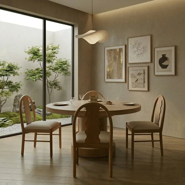 Canberra Solid Wood Round Dining Table Set- All Sizes