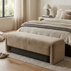 Canillo Solid Wood Upholstered Bench